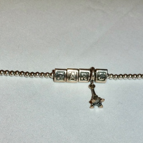 Pandora 925 Sterling Silver Five (5) Charm Paris Bracelet - Picture 2 of 6